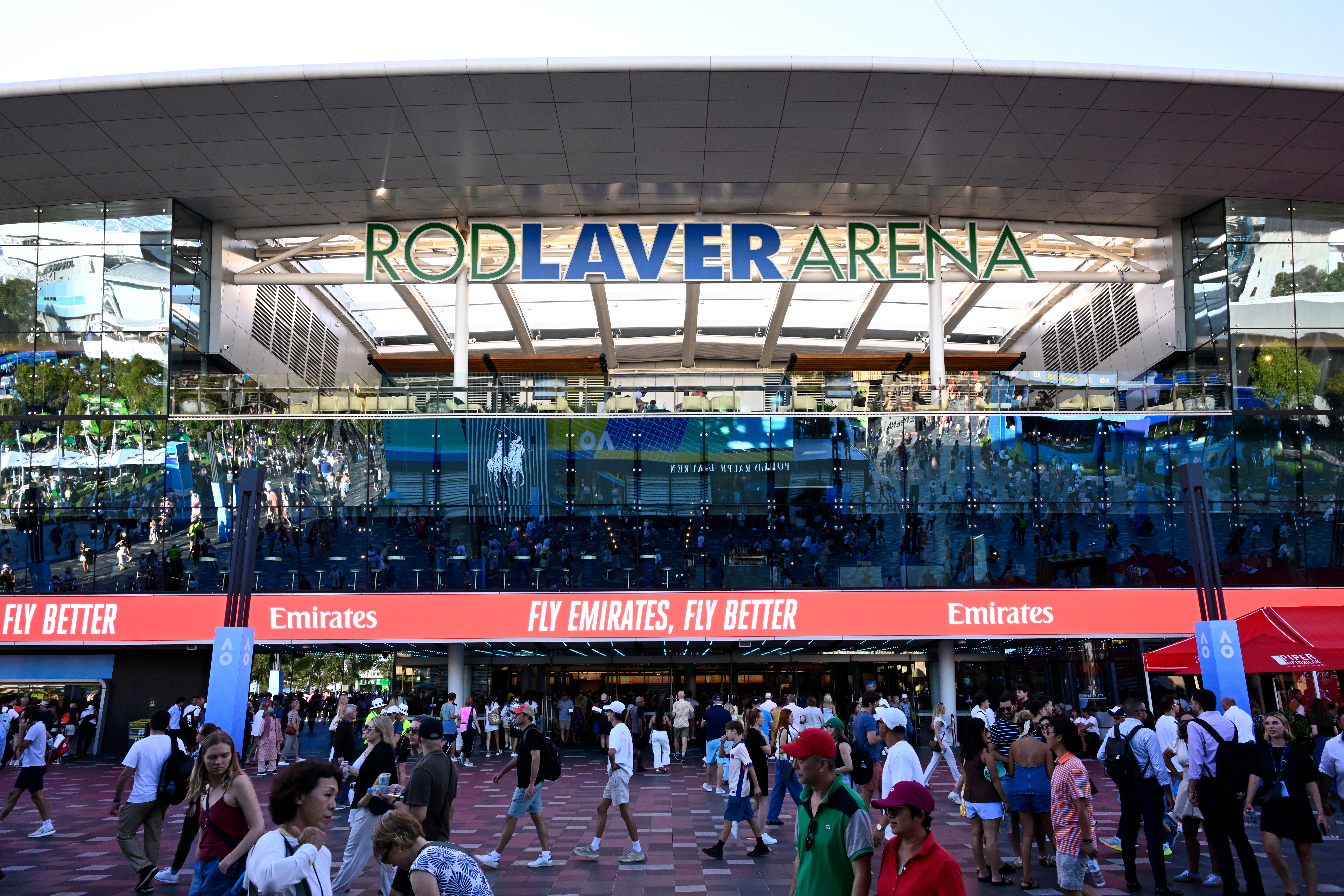 January 14: Emirates Day during Round 1 at the Australian Open at Melbourne Park on Tuesday, January 14, 2025. Photo by TENNIS AUSTRALIA/ ADAM TRAFFORD